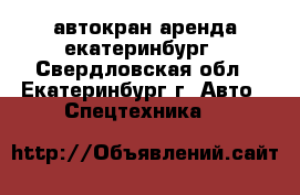  автокран аренда екатеринбург - Свердловская обл., Екатеринбург г. Авто » Спецтехника   